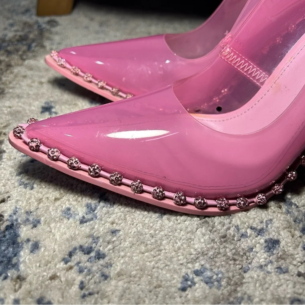 Steve Madden Vyper Dusty Clear Pink Pumps Size 6.5 - Picture 3 of 15